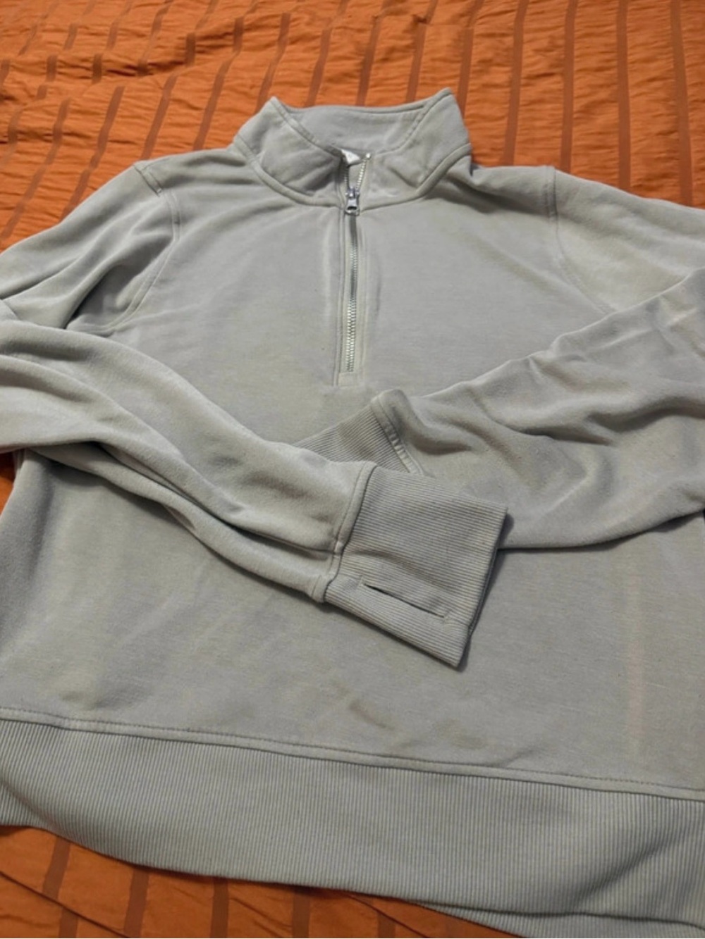 Danskin Light Gray Women's Quarter-Zip Pullover